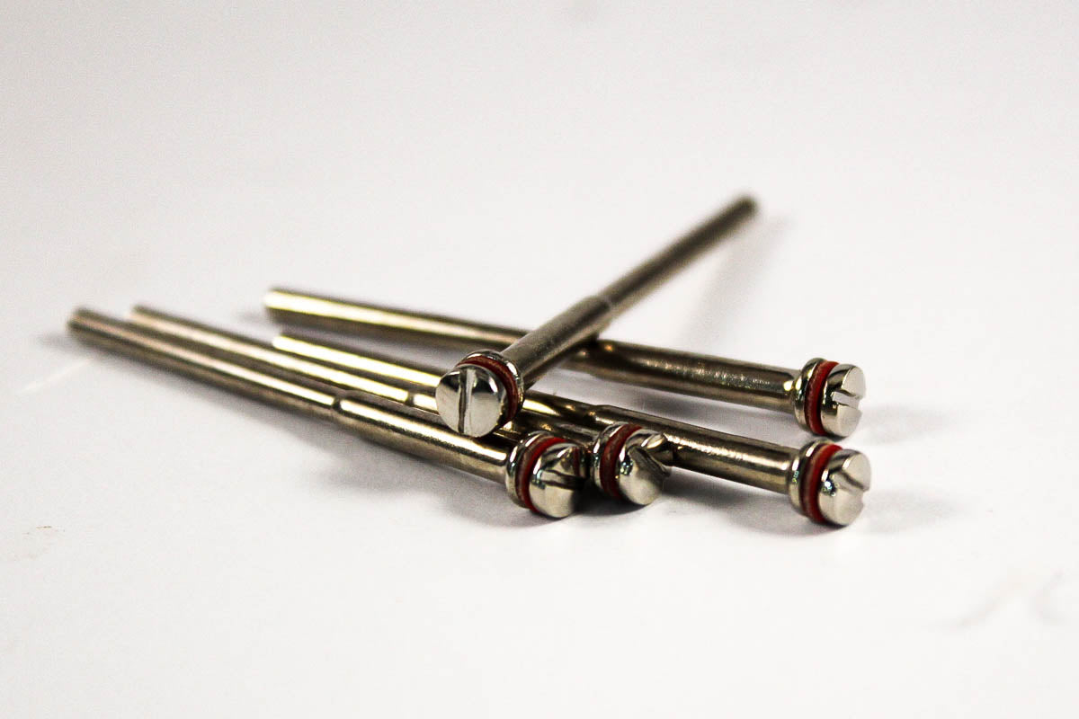 Rubber wheel mandrels