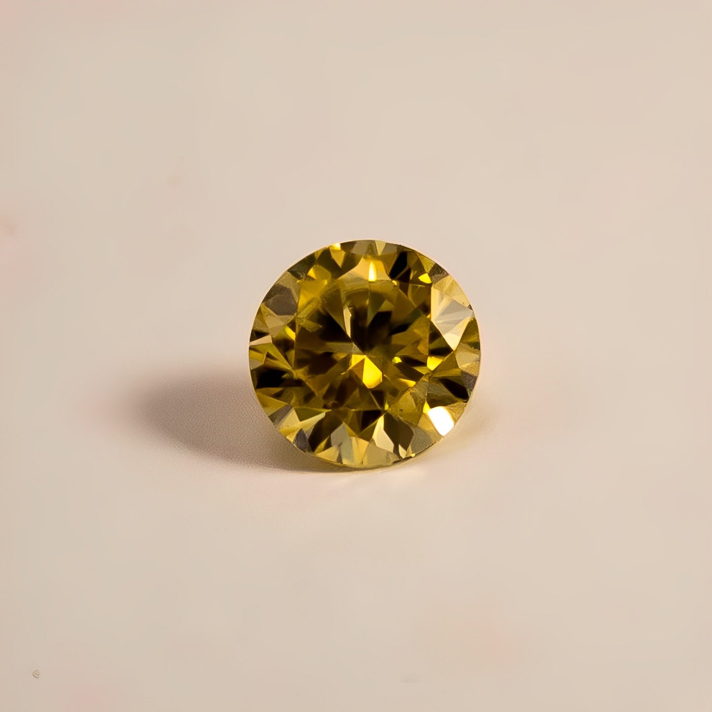 Lemon Yellow Moissanite, round